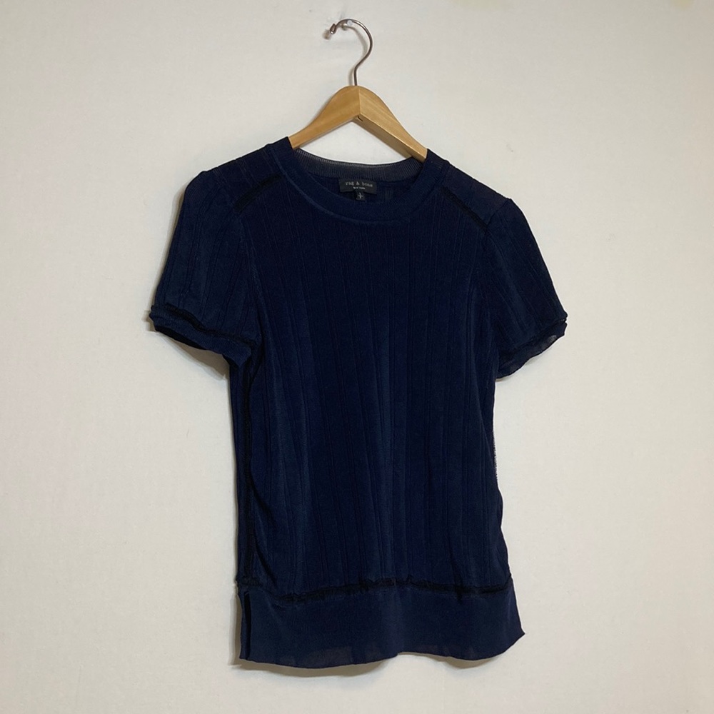 Rag & Bone knit rayon shirt
